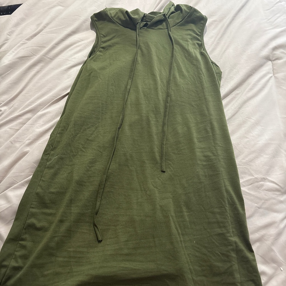 Army green sun dress